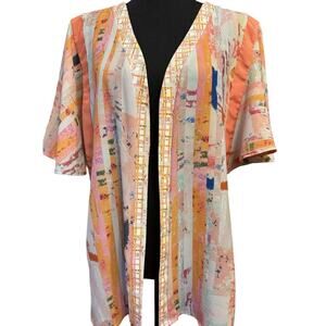 Anthropologie Floreat Blouse OSFA Open Kimono Cardigan Cottage Core Whimsical